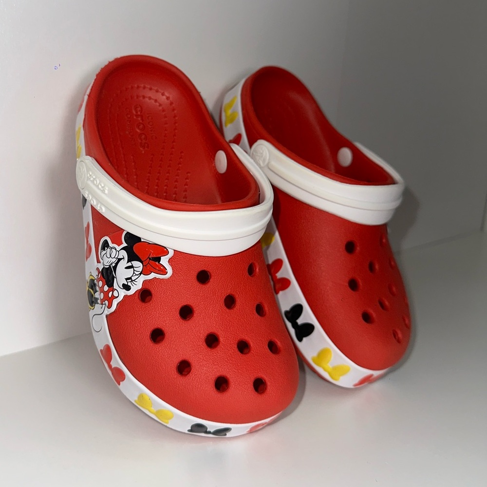 Crocs x Disney Minnie Mouse classic clog toddler kids size 10c